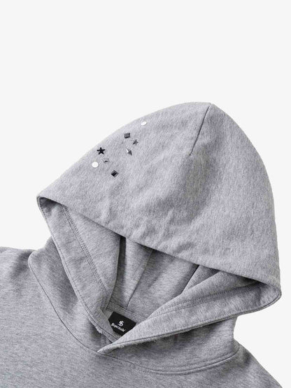 Metal Stud Detail Boxy Fit Hoodie