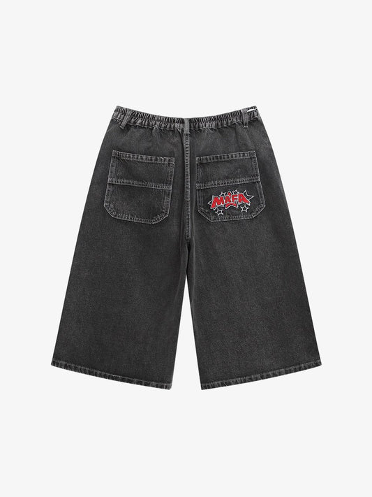 Stylish Star-Printed Denim Shorts for Summer Casual Wear 