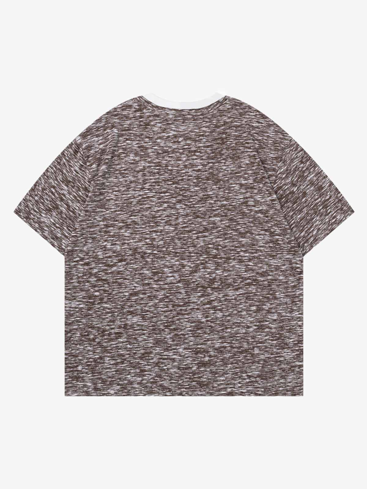 Vintage Grunge Marl Knit Short Sleeve T-Shirt 