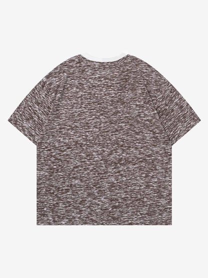 Vintage Grunge Marl Knit Short Sleeve T-Shirt 