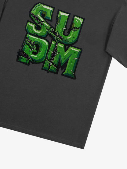 Supermade Street Green Thorn Font T-Shirt 