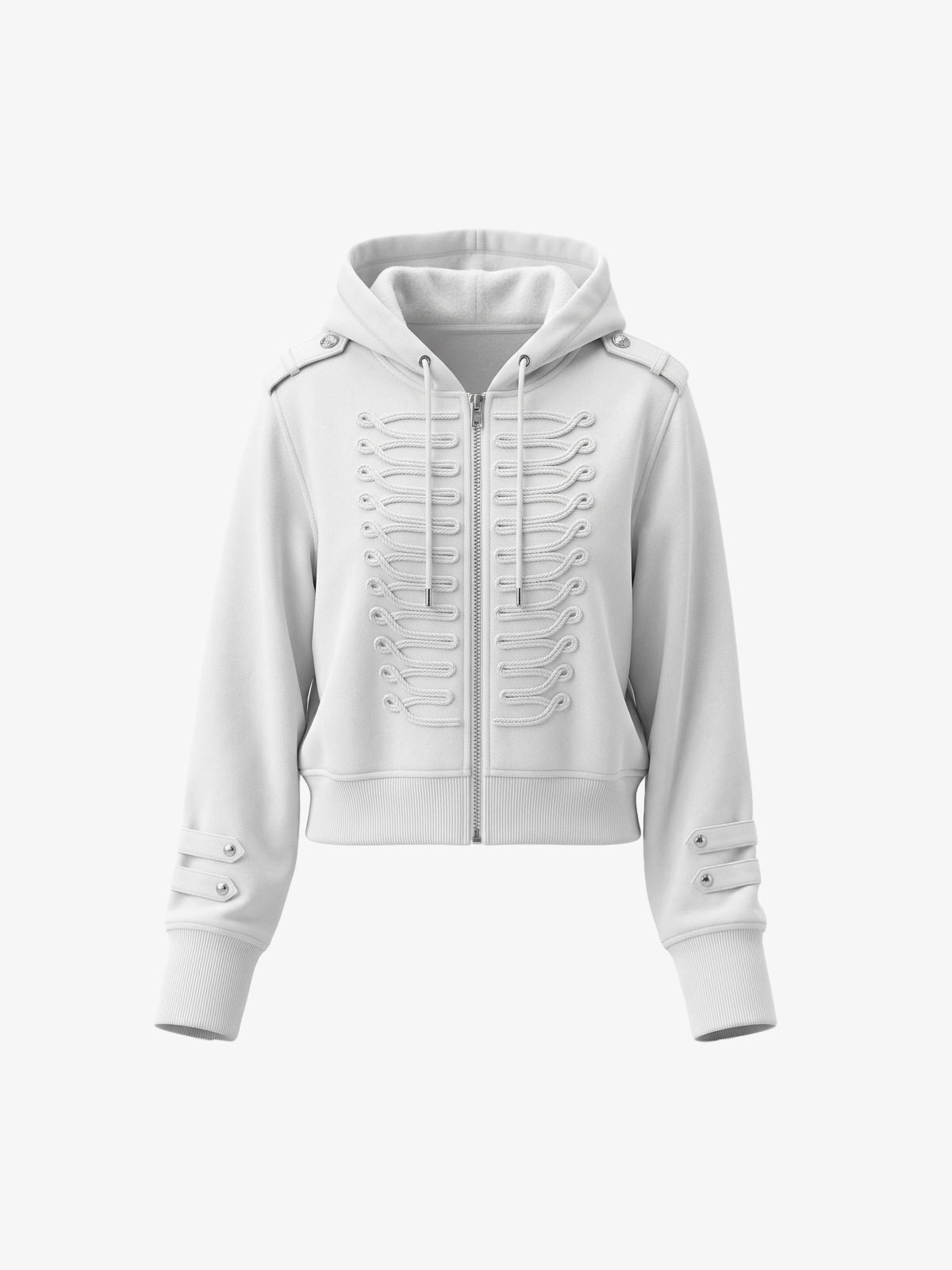 Veste militaire à fermeture éclair tressée
