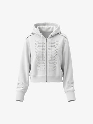 Veste militaire à fermeture éclair tressée