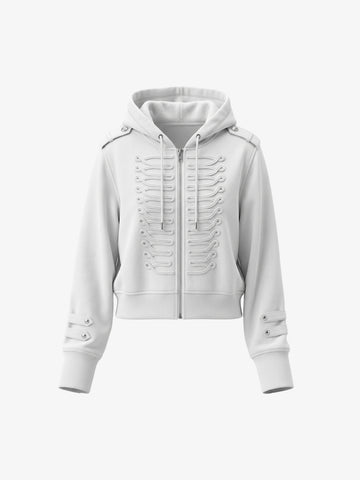 Veste militaire à fermeture éclair tressée