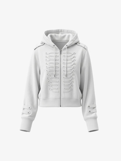 Veste militaire à fermeture éclair tressée