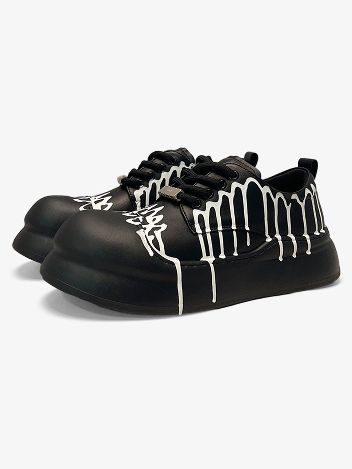 Graffiti Derby Platform Toe Shoes 