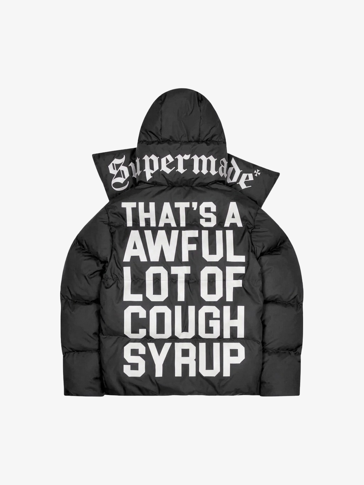 Graphic Hooded Puffer Jacket