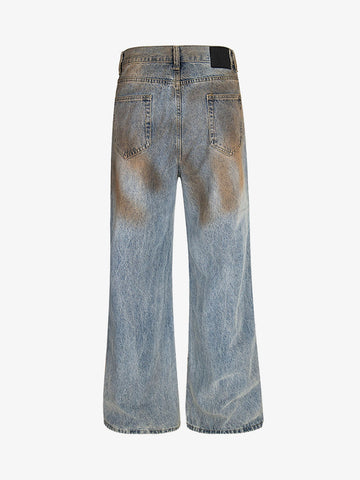 Retro Distressed Dirty Jeans 