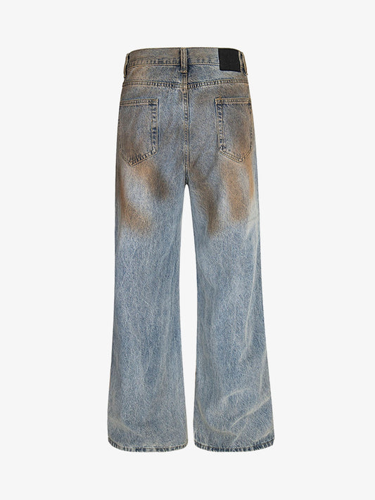 Retro Distressed Dirty Jeans 