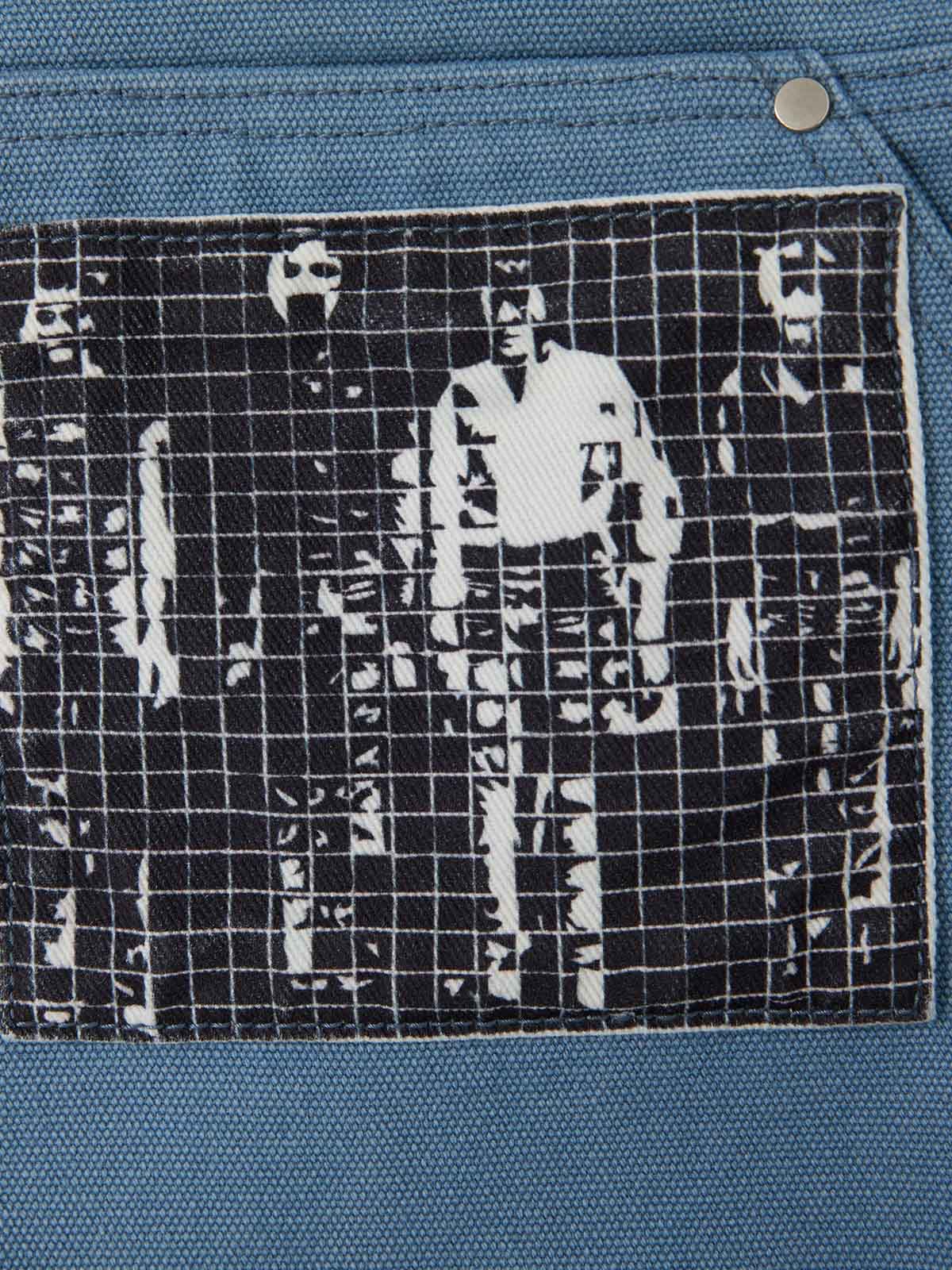 Supermade Multi-Element Appliqué Patchwork Denim Suit - 2593 