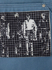 Supermade Multi-Element Appliqué Patchwork Denim Suit - 2593 
