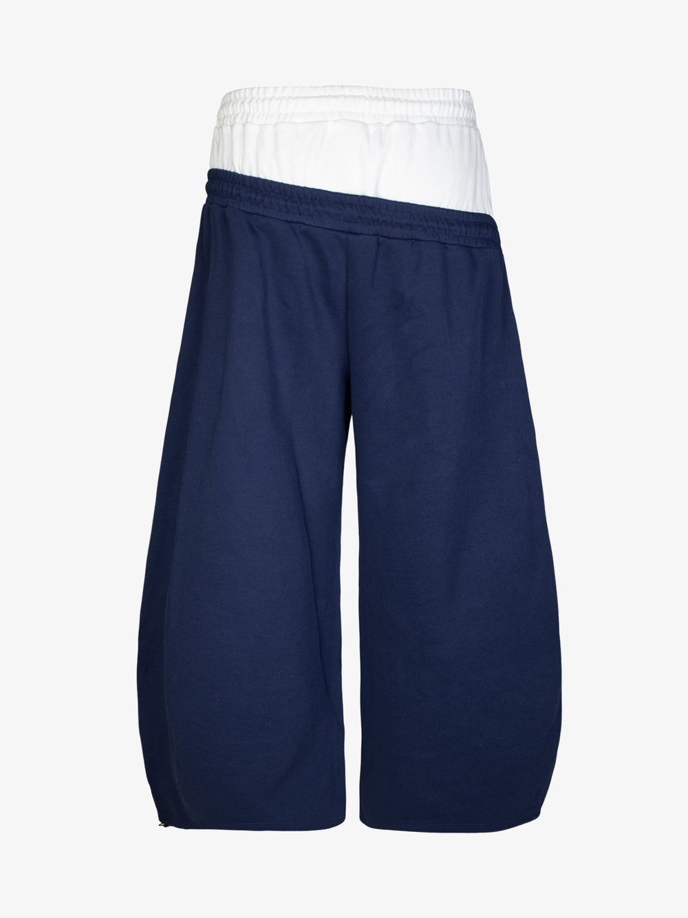Playful Graphic Double-Waist Layered Sweatpants