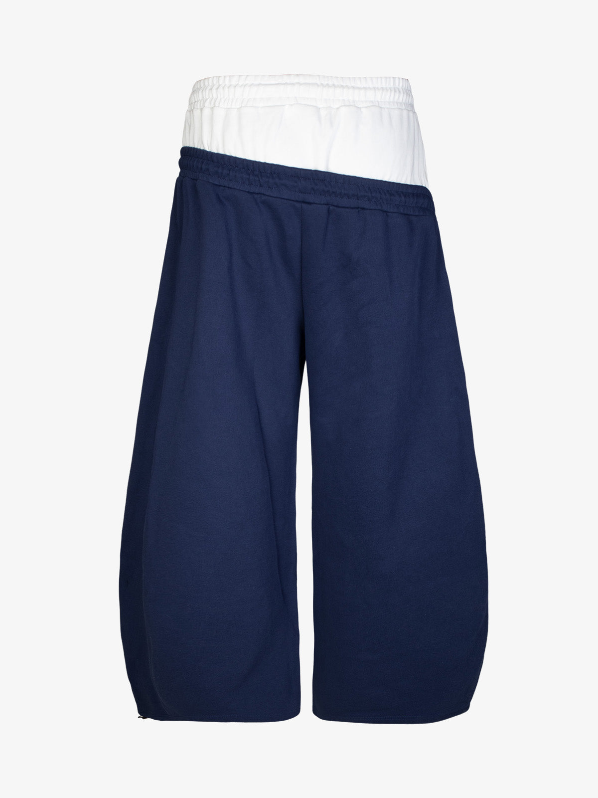 Playful Graphic Double-Waist Layered Sweatpants