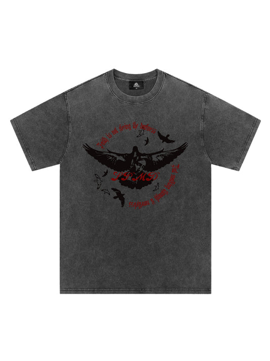 Original Vintage Washed Slogan Graphic T-Shirt 