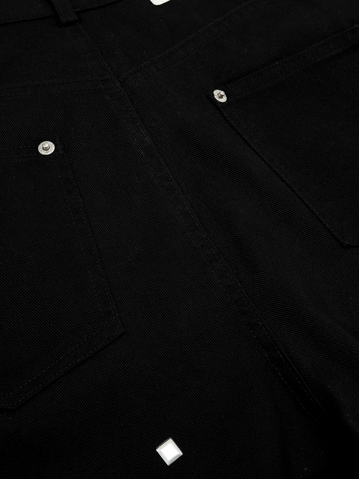 Cotton Blend Wide Leg Pants with Rhinestone Embellishment 