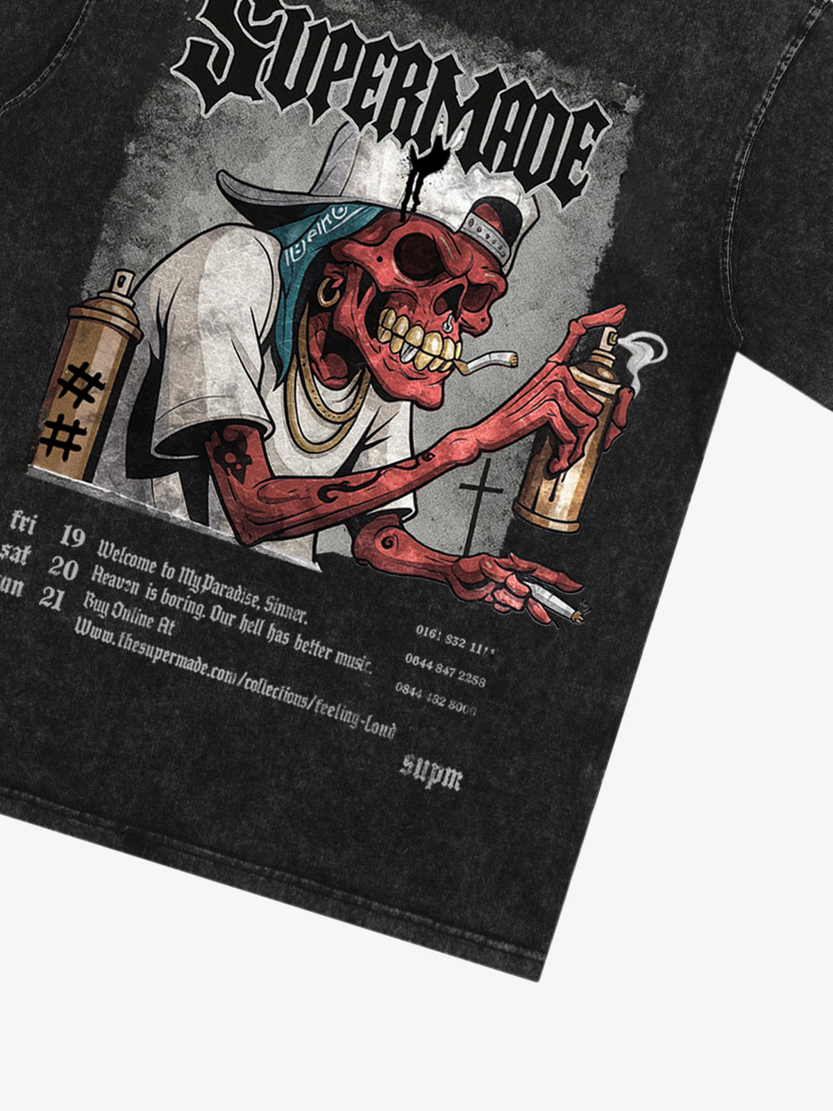 Graphic Tee with Bold Skull Design for Men 