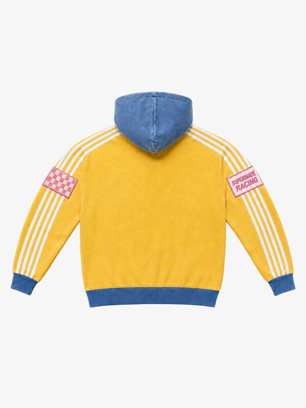 Kapuzenpullover mit Rennnummern-Grafik und Farbblock-Design, kurzem Schnitt und Reißverschluss