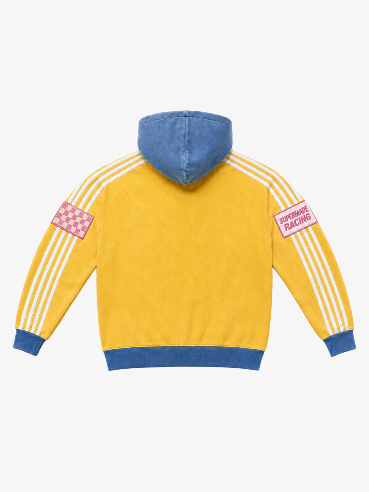 Racing Number Graphic Color Block Cropped Zip Hoodie