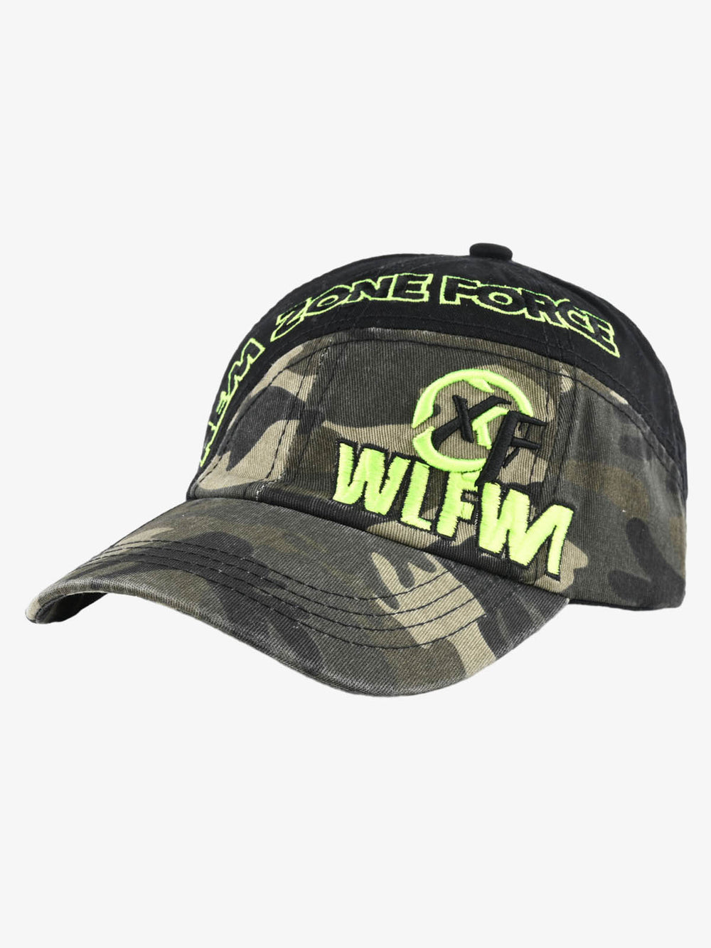 Gorra con logo 3D y estampado de camuflaje