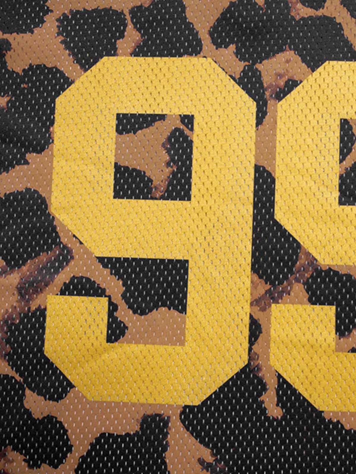 99 Number Leopard Print V-neck Jersey