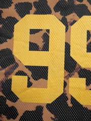 99 Number Leopard Print V-neck Jersey
