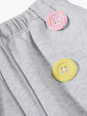 Tape-Measure Belt Graphic Wide-Leg Sweatpants