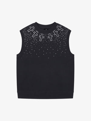 Rhinestone Cross Tank Top