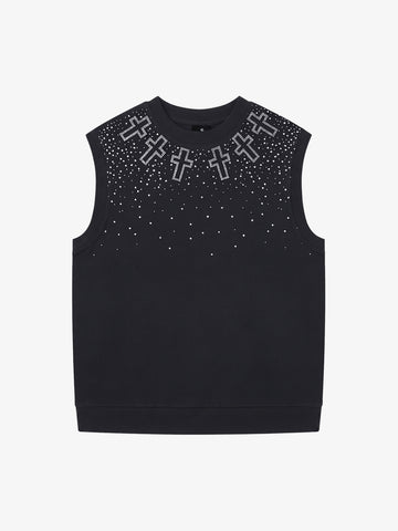 Rhinestone Cross Tank Top