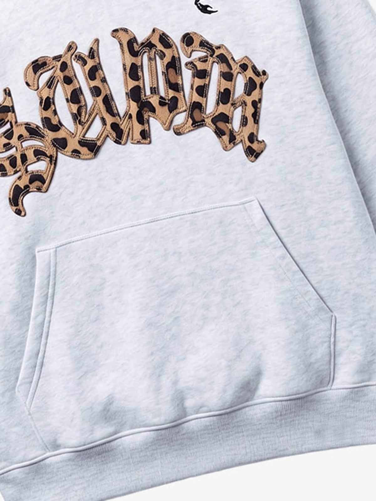 Leopard Patchwork Hoodie & Trousers Set