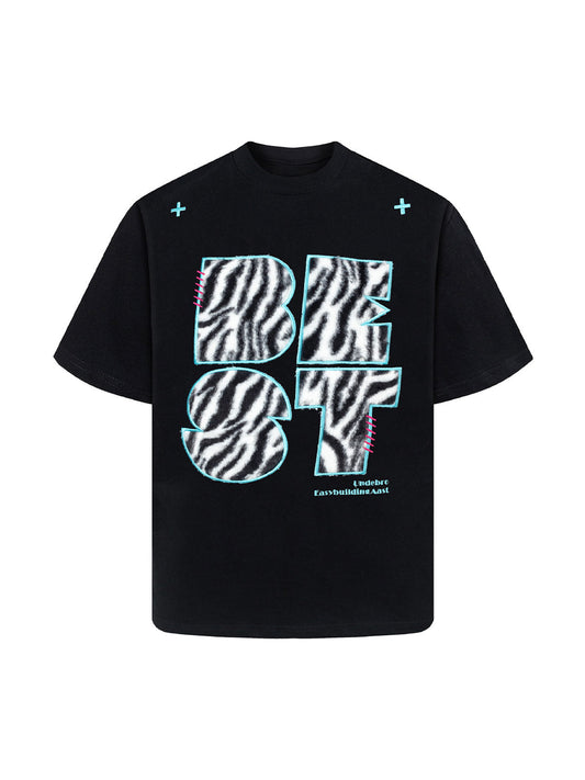 Bold Zebra Print Graphic T-Shirt 