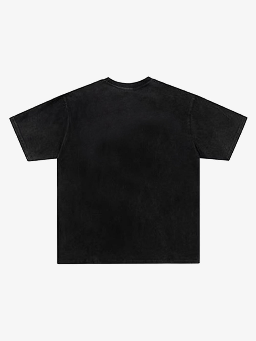 T-shirt effetto invecchiato con grafica a teschio e strass.