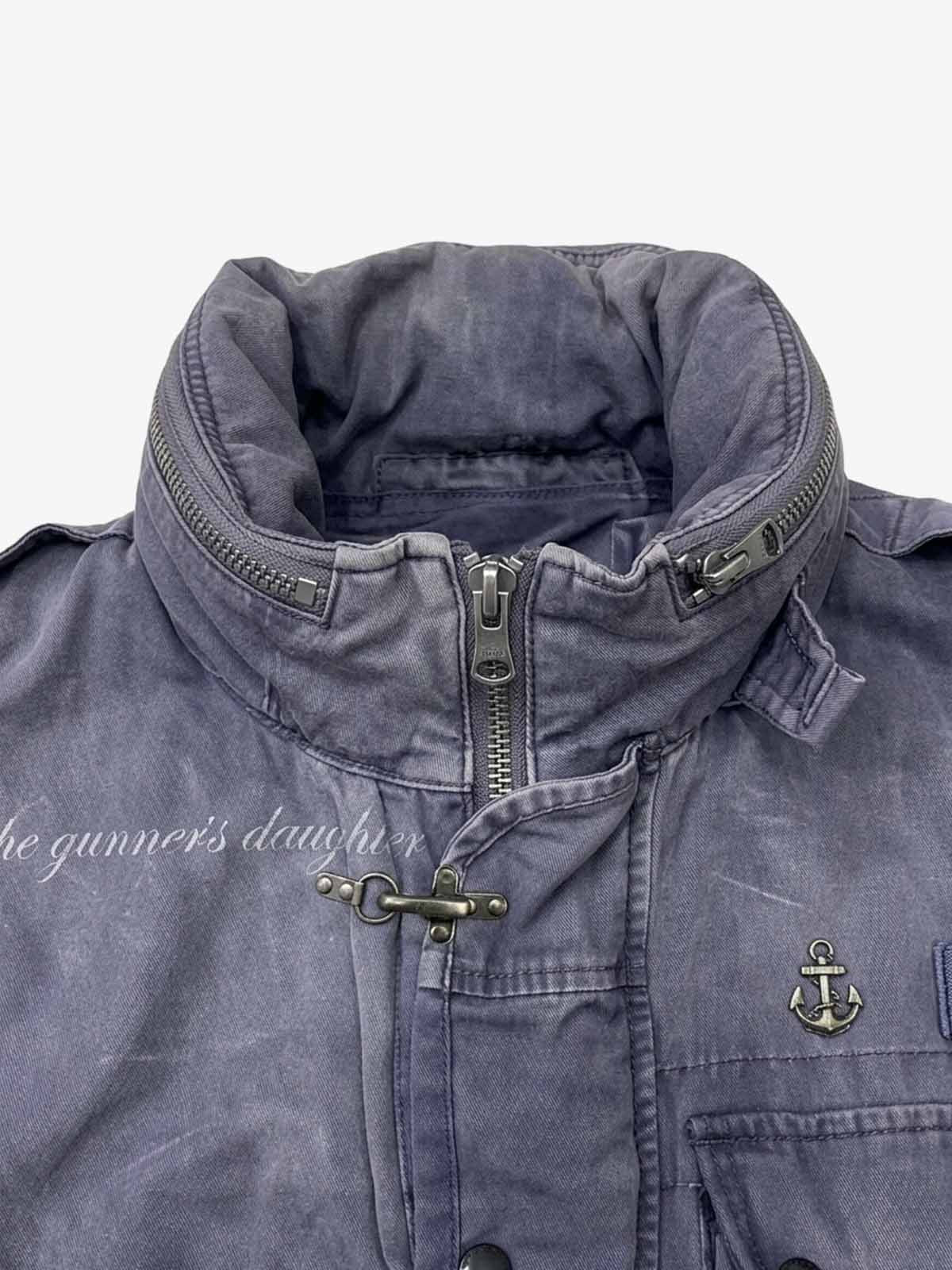 Patch Graphic Heavyweight M65 Jacket; Gray Blue / S, Gray Blue / M, Gray Blue / L, Gray Blue / XL, Gray Blue / 2XL