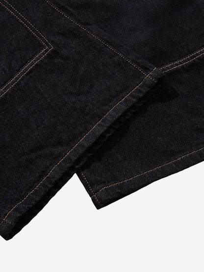 Dark Gothic Graphic Wide-Leg Jeans 