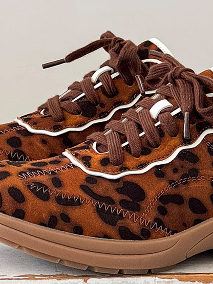 Leopard Print Sneakers for Women - Trendy and Comfortable Athletic Shoes 