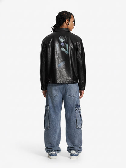 Vintage Washed Multi-Pocket Barrel Jeans 