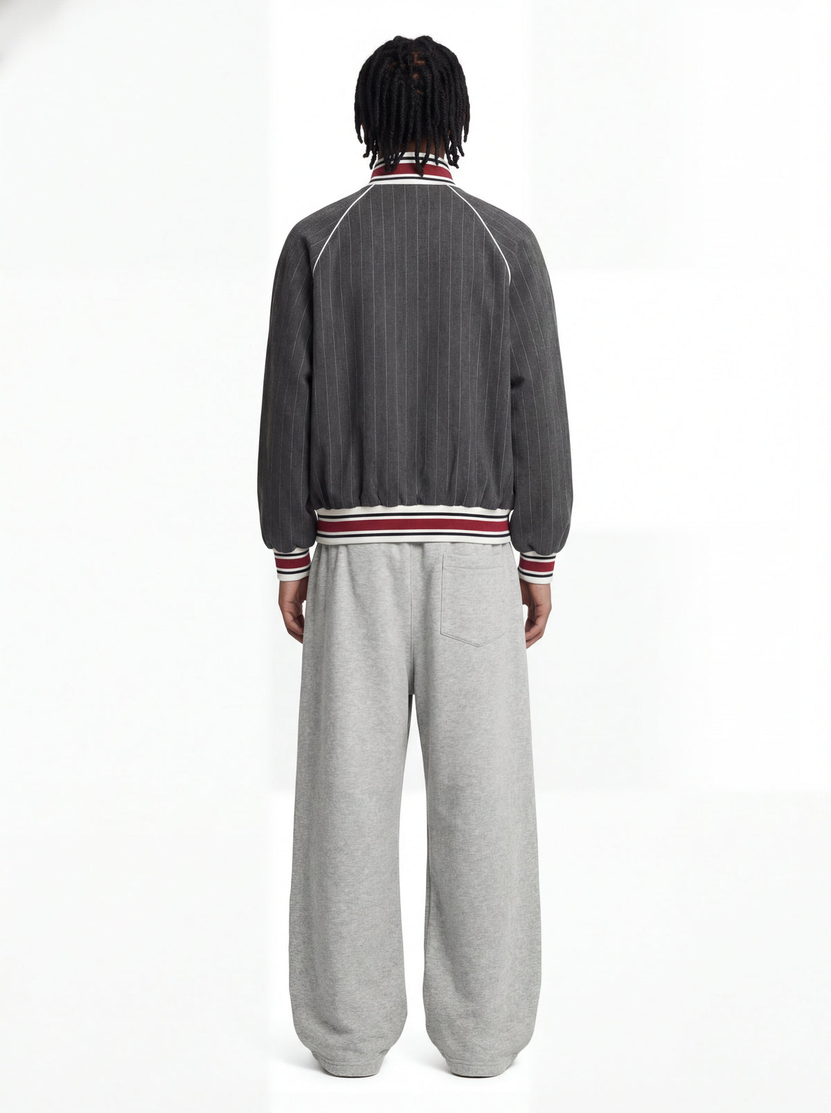 Retro Contrast Panel Drawstring Sweatpants 