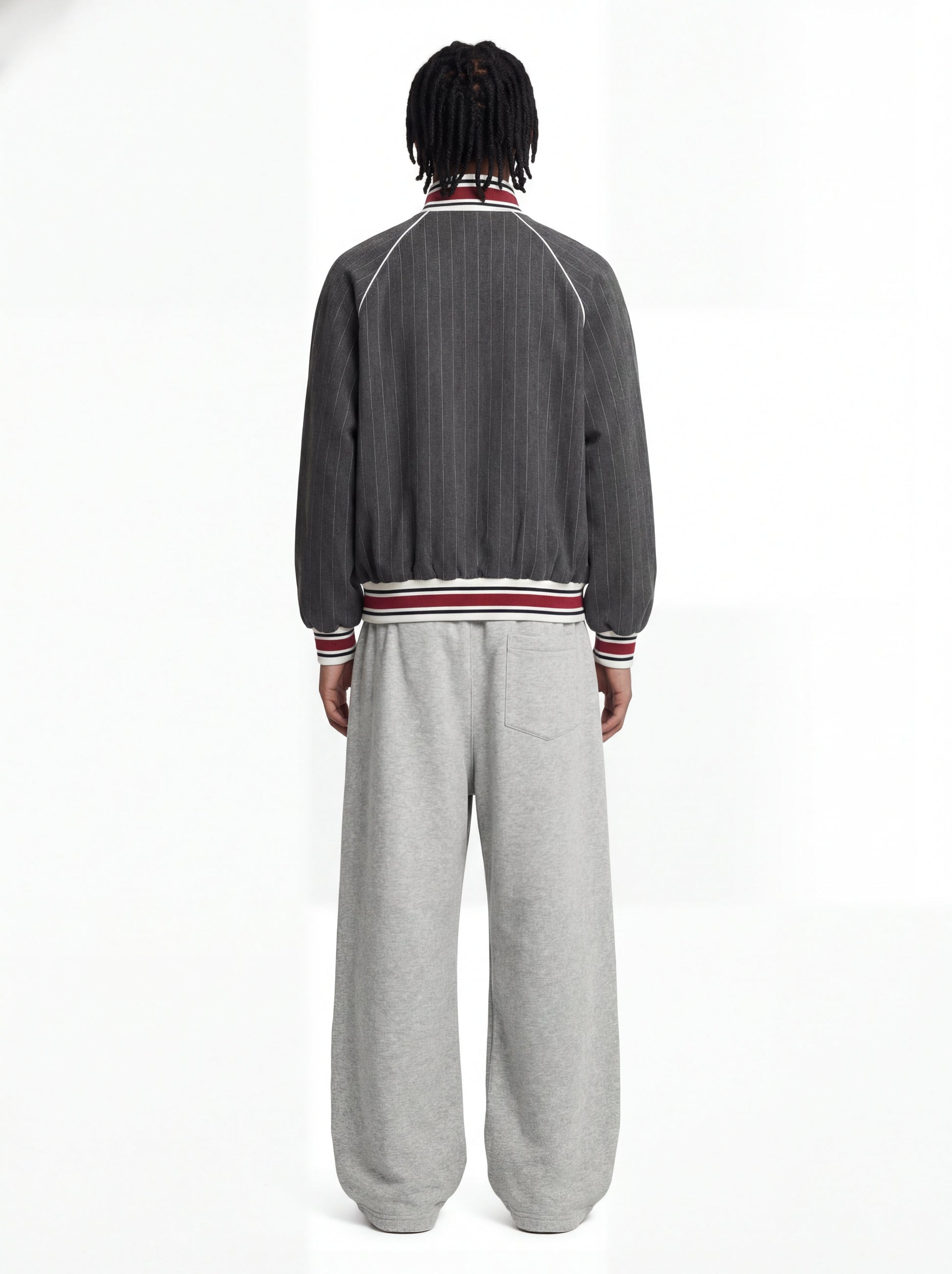 Retro Contrast Panel Drawstring Sweatpants 