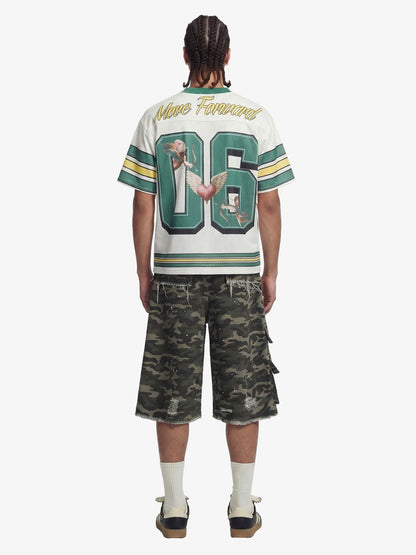 Sports Jersey V-Neck T-Shirt 