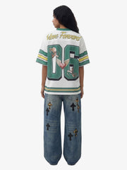 Sports Jersey V-Neck T-Shirt 