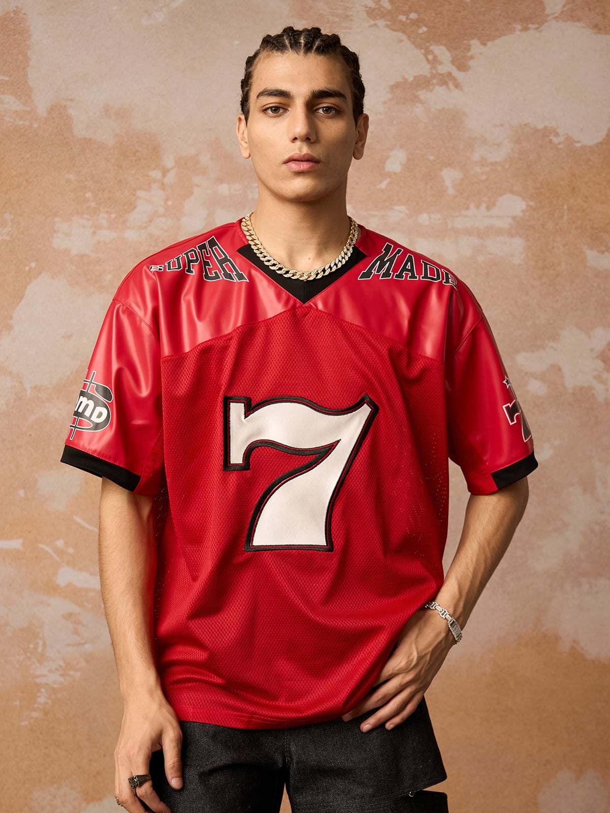 Original "SUPER 7" V-Neck Jersey T-SHIRT - 2424 