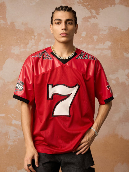 Original "SUPER 7" V-Neck Jersey T-SHIRT - 2424 