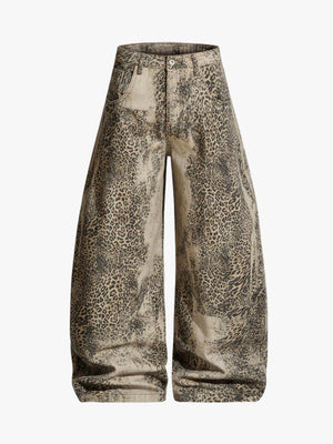 Leopard Distressed Scimitar Jeans