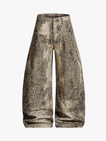 Leopard Distressed Scimitar Jeans