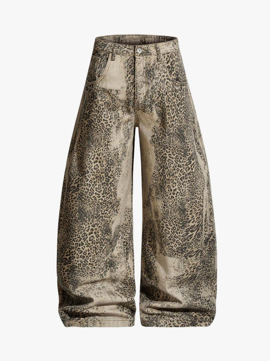 Leopard Distressed Scimitar Jeans