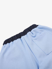 Ribbon Patchwork Embroidered Wide-Leg Sweatpants