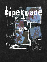 Washed Vintage Collage Graphic T-Shirt 