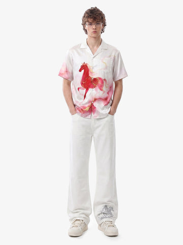 Hawaiihemd mit Pferdeprint