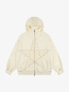 Star Stud Zip-Up Hoodie