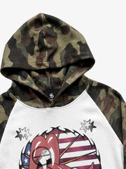Felpa con cappuccio Rolling Stones Graphic Camo Waffle