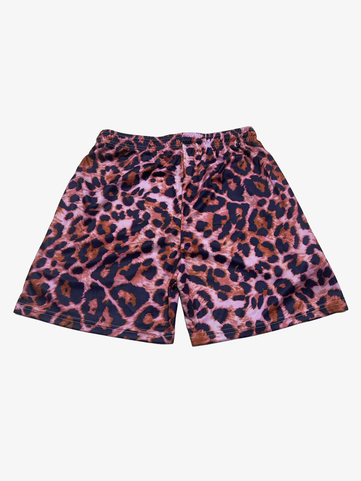 Leopard Print Mesh Shorts 